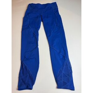 Lululemon Athletica Size‎ 6 Blue Activewear Leggings Yoga Pants with Pockets